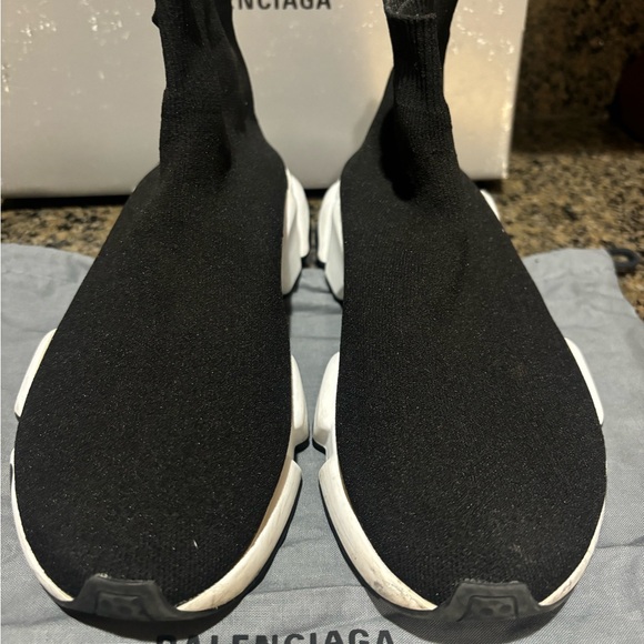 Balenciaga Black Knit Sock Sneakers - Picture 5 of 8